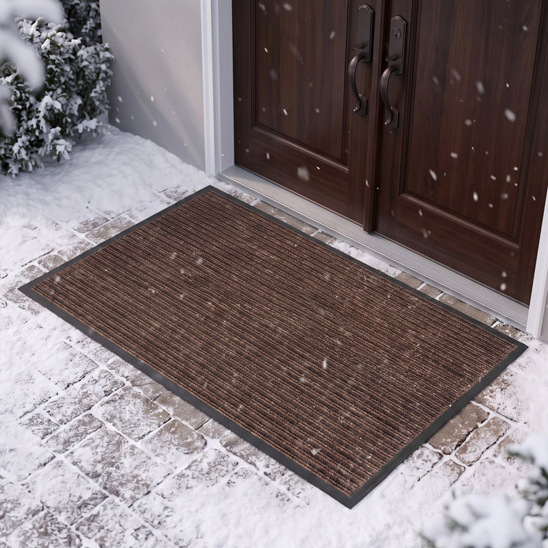 Paillasson antidérapant pour entrée, Brun, 48" W x 72" L