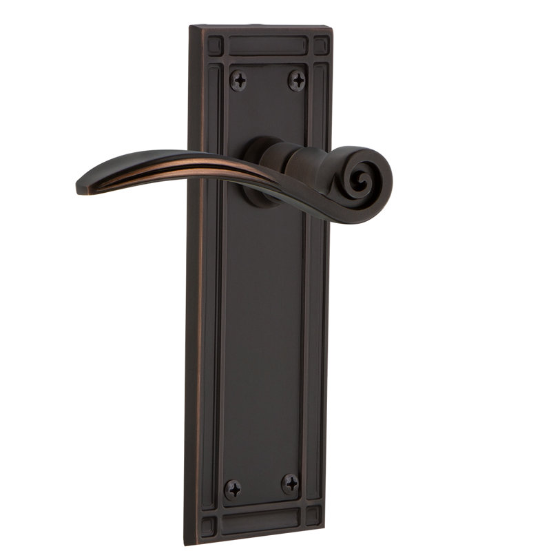 Mission Plate Double Dummy with Swan Lever, Timeless Bronze
