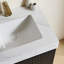 Meuble-lavabo de salle de bain 24 po EIDEN, meuble de rangement flottant, comptoir en pierre frittée blanc Carrara et lavabo en céramique avec 1 trou de robinet pré-percé, démonté, sans robinet et ensemble de drain, couleur noire-358519982-358519983