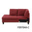 Ensemble de canapé modulaire en tissu rouge avec repose-pieds 3 pièces-69969366-90726396