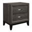 Mobilier de chambre à coucher à tiroirs en queue d'aronde de style unique avec finition grise et 1 pièce