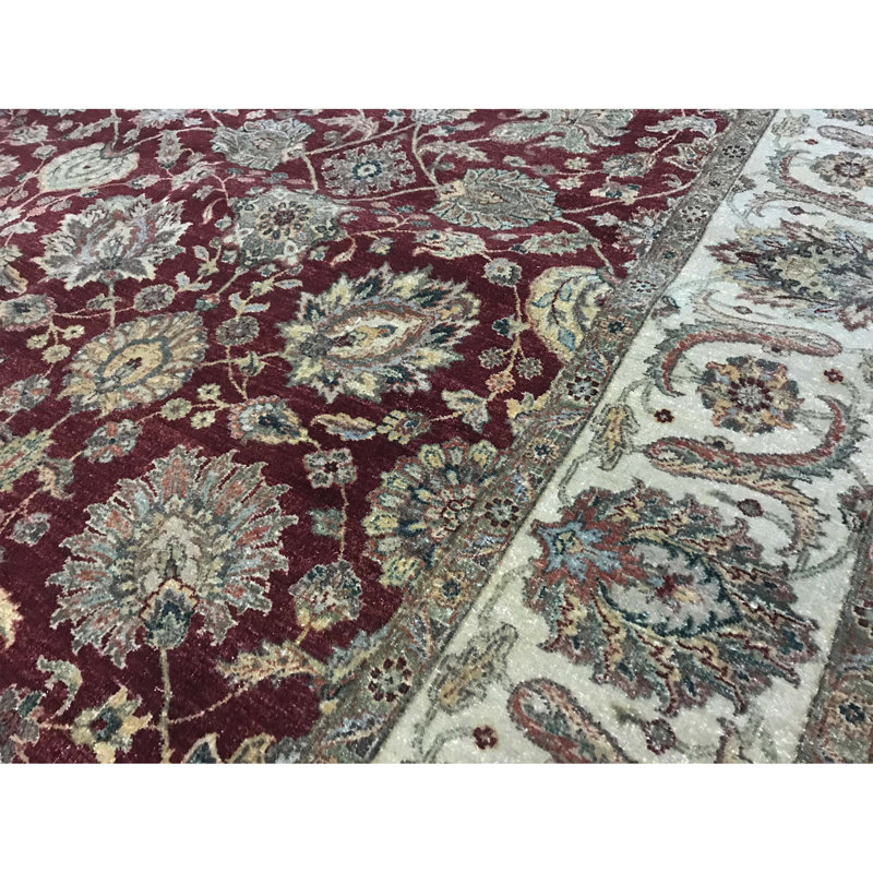 Shamas Oriental Area Rug in Red/Ivory/Green/Yellow