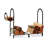 Handcrafted Arch Fireplace Log Rack