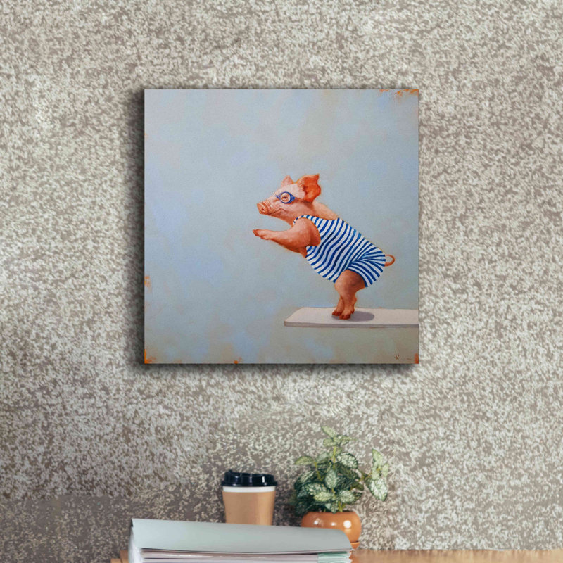 Le plongeon par Lucia Heffernan - reproduction, H 18 po x l 18 po x P 0,75 po