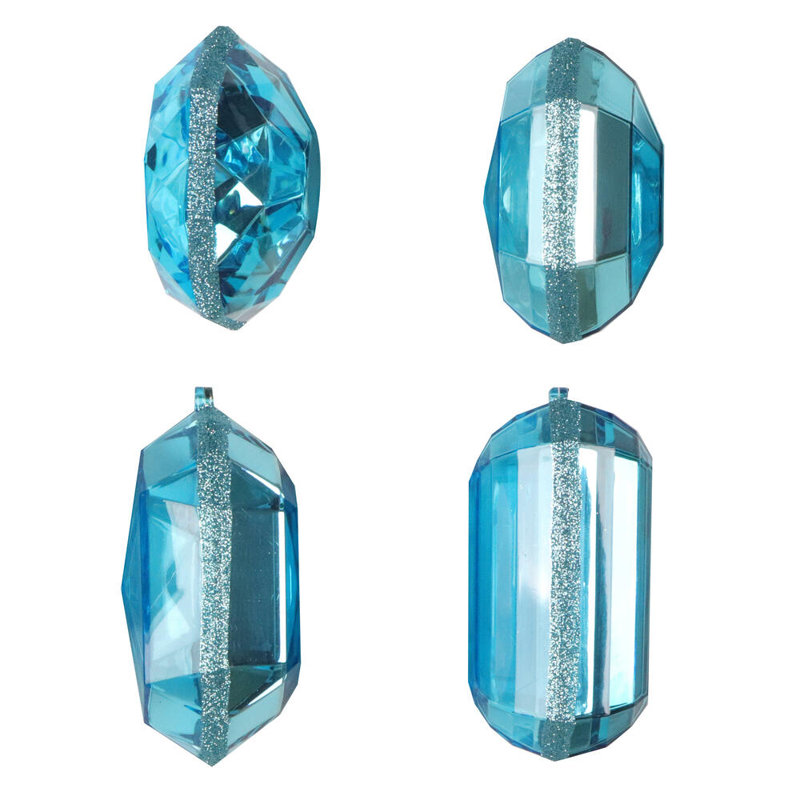 Ornements en forme de paillettes Vickerman, Turquoise