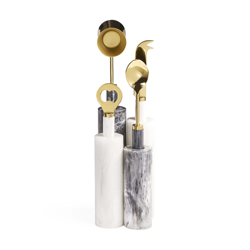 Como Black & White Barware Set