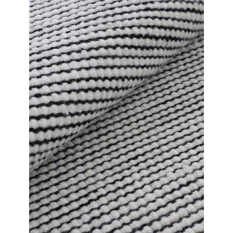 Mona Striped Wool Hand Woven Area Rug, Runner 80 x 400cm