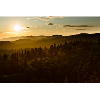 Sunset In The Fog by Jeff_Rivard - Wrapped Canvas Print