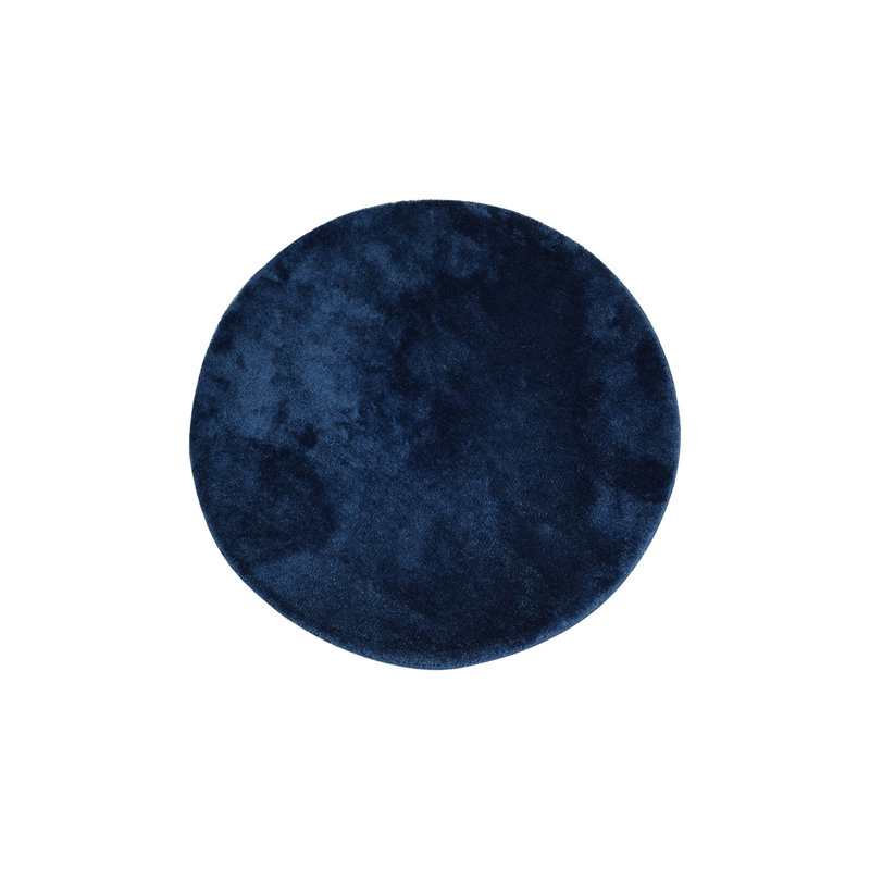 Premium Acrylic Bathmat, 35.4 inches Diameter, Soft Blue Color | 100% Acrylic, 18-30 mm Pile Height, Antibacterial, Non-Slip Underside | Machine Washable, Durable & Stylish for Modern Bathrooms