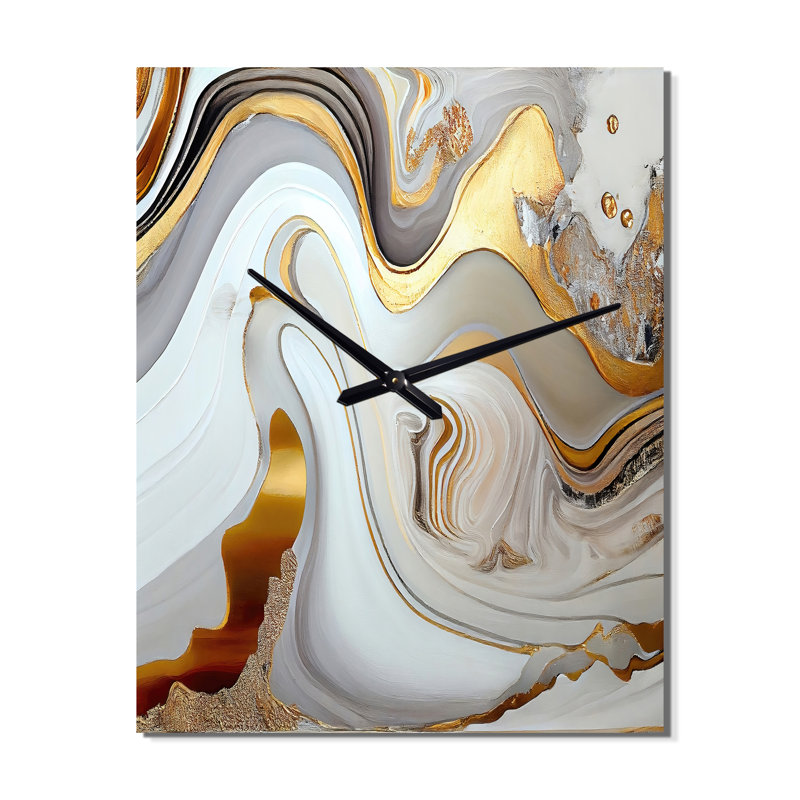 Jakkob - Horloge murale transitionnelle moderne surdimensionnée, H 28 po x l 12 po x P 1 po