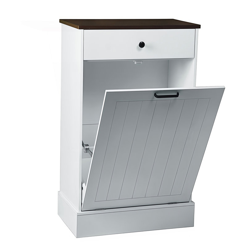 Armoire à poubelle inclinable, armoire à poubelle cachée avec tiroir, armoire à ordures sur pied, armoire de salon