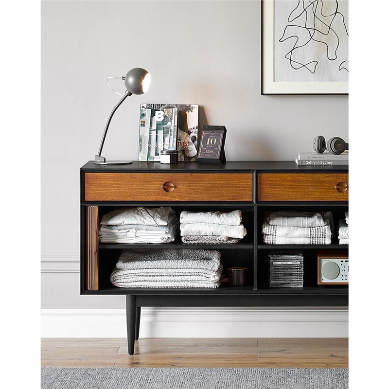 Retro Roller Shutter Door Buffet Table