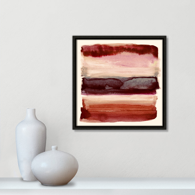 «Burgundy Sky II» par Nan, Espresso, H 13,5 po x l 13,5 po