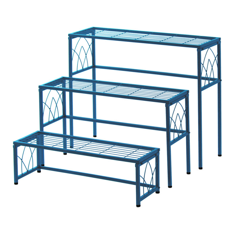Abigai Nesting Plant Stand 3 Piece Set, Blue