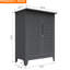 Armoire à outils de 47 po de hauteur en ardoise pour garage, salle de bain, buanderie, atelier de rangement en métal, espaces extérieurs bien organisés, utilisation flexible