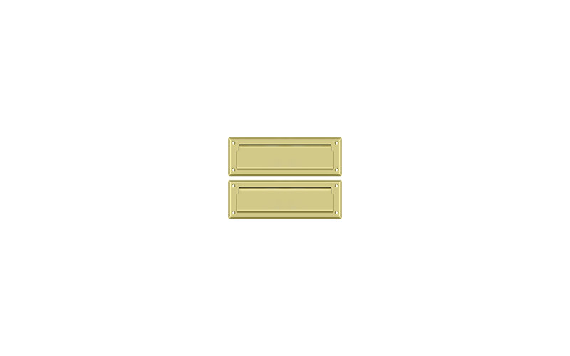 9" in x 3" Brass Mail Slot, Polished Brass