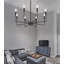 Lustre 8 lumières de style campagne moderne