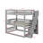 Full Size Triple Bunk Bed With Staircase-558399451