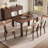 7-Piece Solid Wood Modern Dining Room Table Set Kitchen Table Chairs