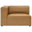 Mingle 148" Wide Faux Leather Symmetrical Modular Corner Sectional-133541591