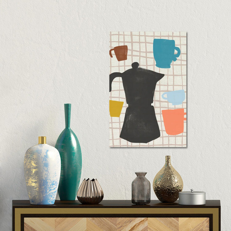 «Coffee Cut Outs I», reproduction d'art sur toile tendue, Toile tendue, Ne s’applique pas, H 18 po x l 12 po