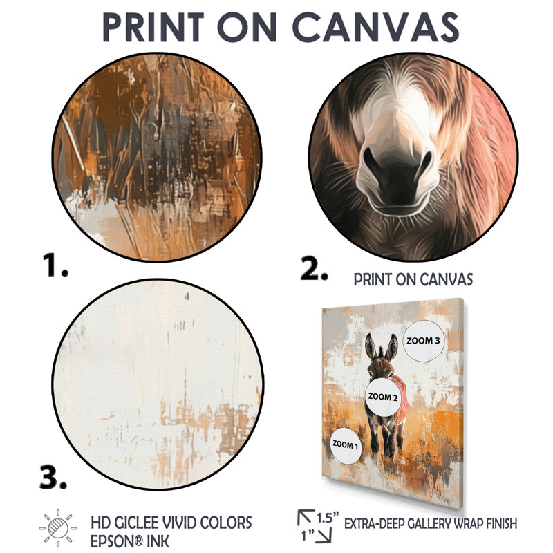 Dolph - Animals Wall Art, H 20 po x l 12 po, Reproduction encadrée d'une seule photo, Blanc