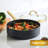 Farberware Forged Induction Ceramic Nonstick Saute Pan With Lid, 3 Quart, Black