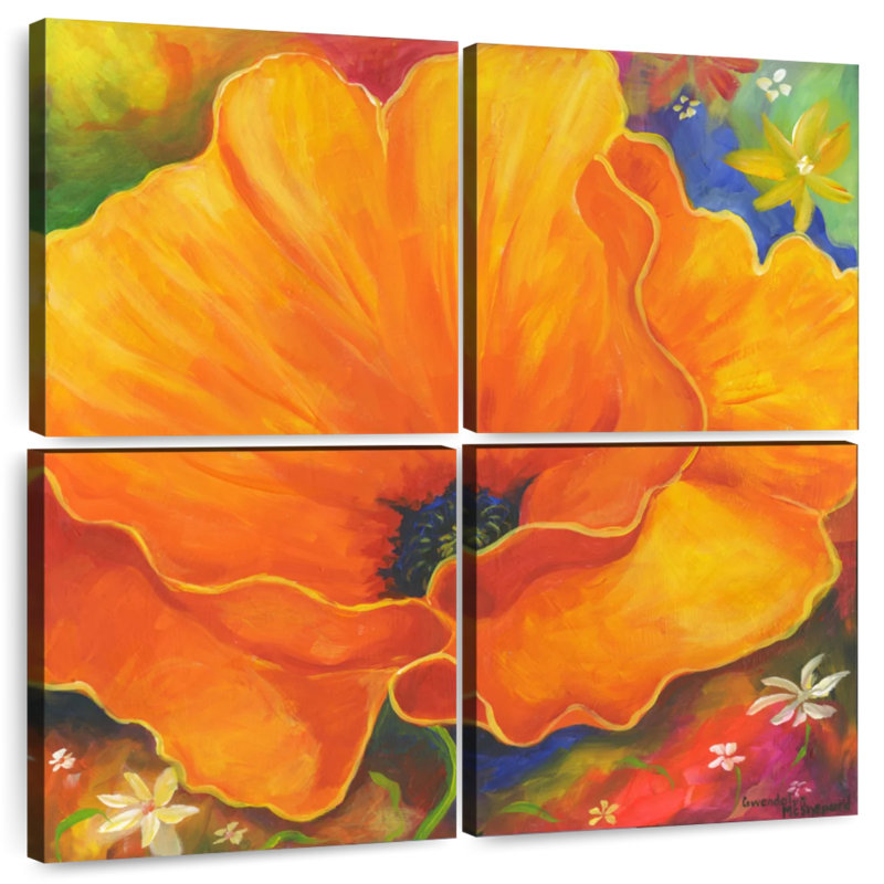 Coquelicots Harnek II, H 26 po x l 26 po