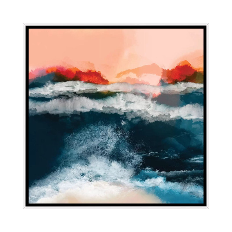 «Waterw World II» par Ana Rut Bré - impression d'art graphique, Toile blanche encadrée, Aucun mat