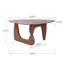 Table basse moderne triangulaire avec base en bois massif - noyer-436897160