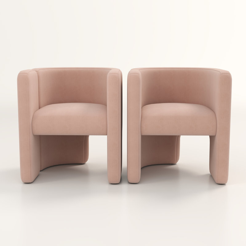 Jaimyn Upholstered Barrel Chair, Pink