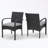 Wicker Armchair set of 2 with soft seat cushion