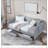 Upholstery Daybed With Trundle And Two Storage Drawers, Flat Arms With Pocket For Extra Comfort And Space