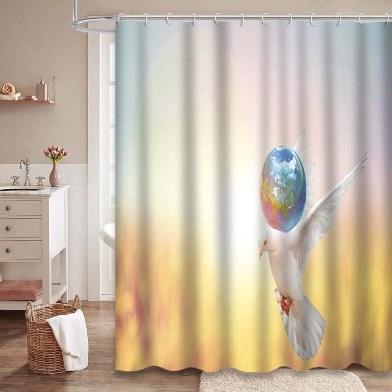 Rideau de douche Dove Bird World, L 72 po x l 78 po