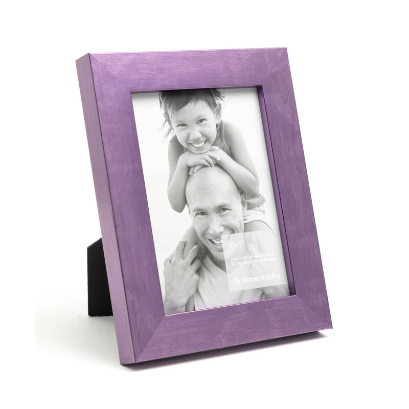 Cadre photo simple en bois doré, 5 po x 7 po, Bleu