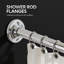 Ensemble de 2 brides de tringle de rideau de douche rondes chromées avec vis, ensemble de 2