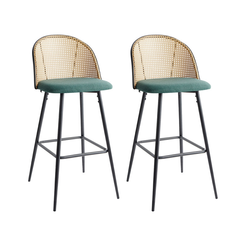 Annah Upholstered Counter Stool with Metal Frame