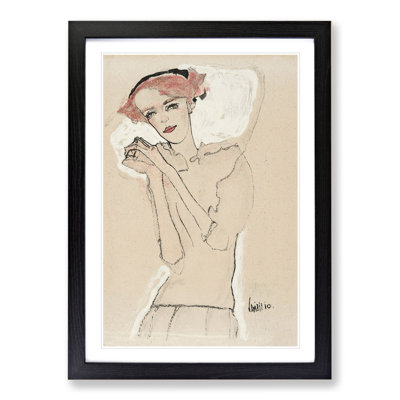 Portrait of a Woman Vol.3 by Egon Schiele - Framed Print