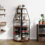 Wine Bottle & Glass Rack Vintage Wood