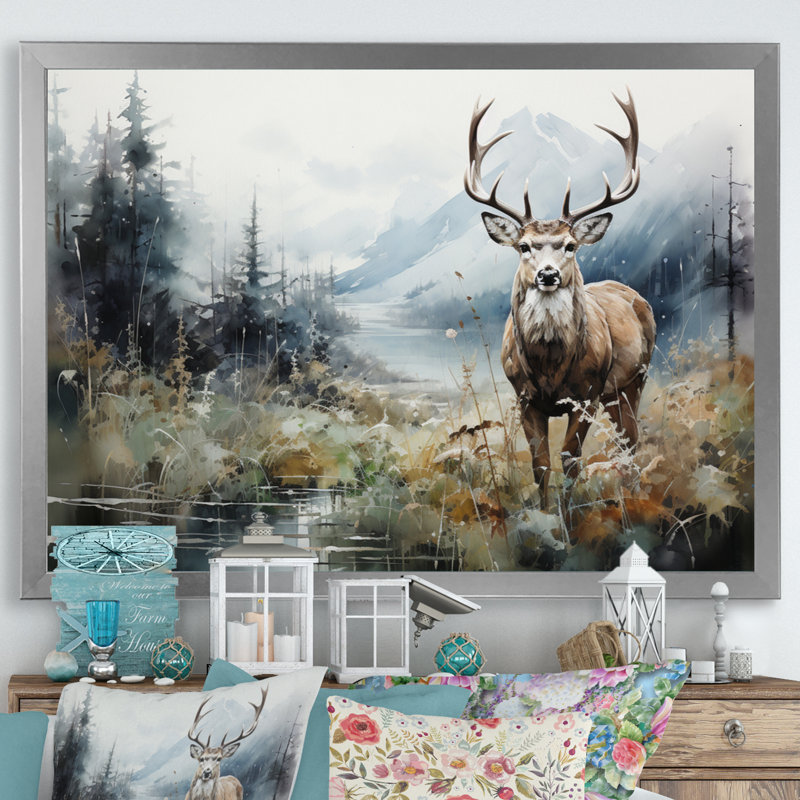 Alaska Frozen Silence sur toile, H 34 po x l 44 po x P 1,5 po, Cadre photo argenté
