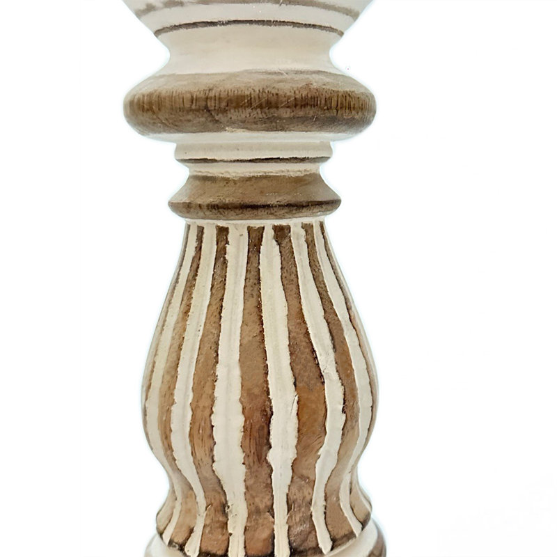 12'' H Solid Wood Tabletop Candlestick