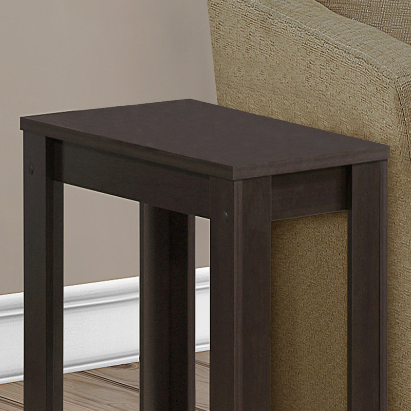 Table d'appoint, table d'appoint, table de bout, table de chevet, lampe, stratifié, transitionnel, Espresso