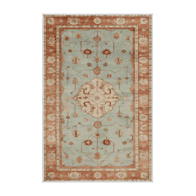 Machine Washable Overdyed Beige Area Rug