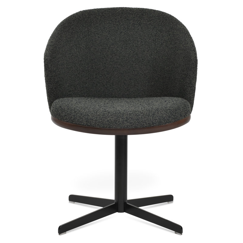 Chaise avec accoudoirs pivotante 4 étoiles Athena, Gris clair, Noir