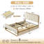 Lit plateforme tapissier avec 4 tiroirs Nelsie-113006504
