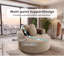 Fauteuil surdimensionné avec méridienne ronde en tissu gaufré et grand fauteuil circulaire sans assemblage requis-131507865
