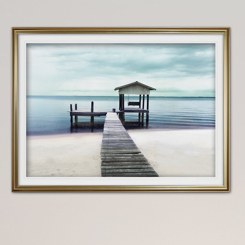 « pacifique place », reproduction de photo sur toile tendue, H 20 po x l 24 po x P 1,5 po, Cadre doré