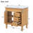 Modern Bathroom Vanity, Solid Wood Frame + MDF, 2 Doors 3 Drawers, Soft-Close Design, U-Shaped Adjustable Shelf, Ceramic Sink, Bathroom Storage Cabinet Set, Modern Elegant Design