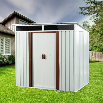 6 ft. W x 5 ft. D Metal Horizontal Storage Shed