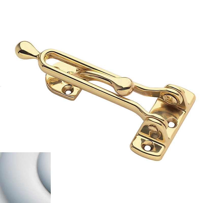 Security Door Guard, Satin Chrome